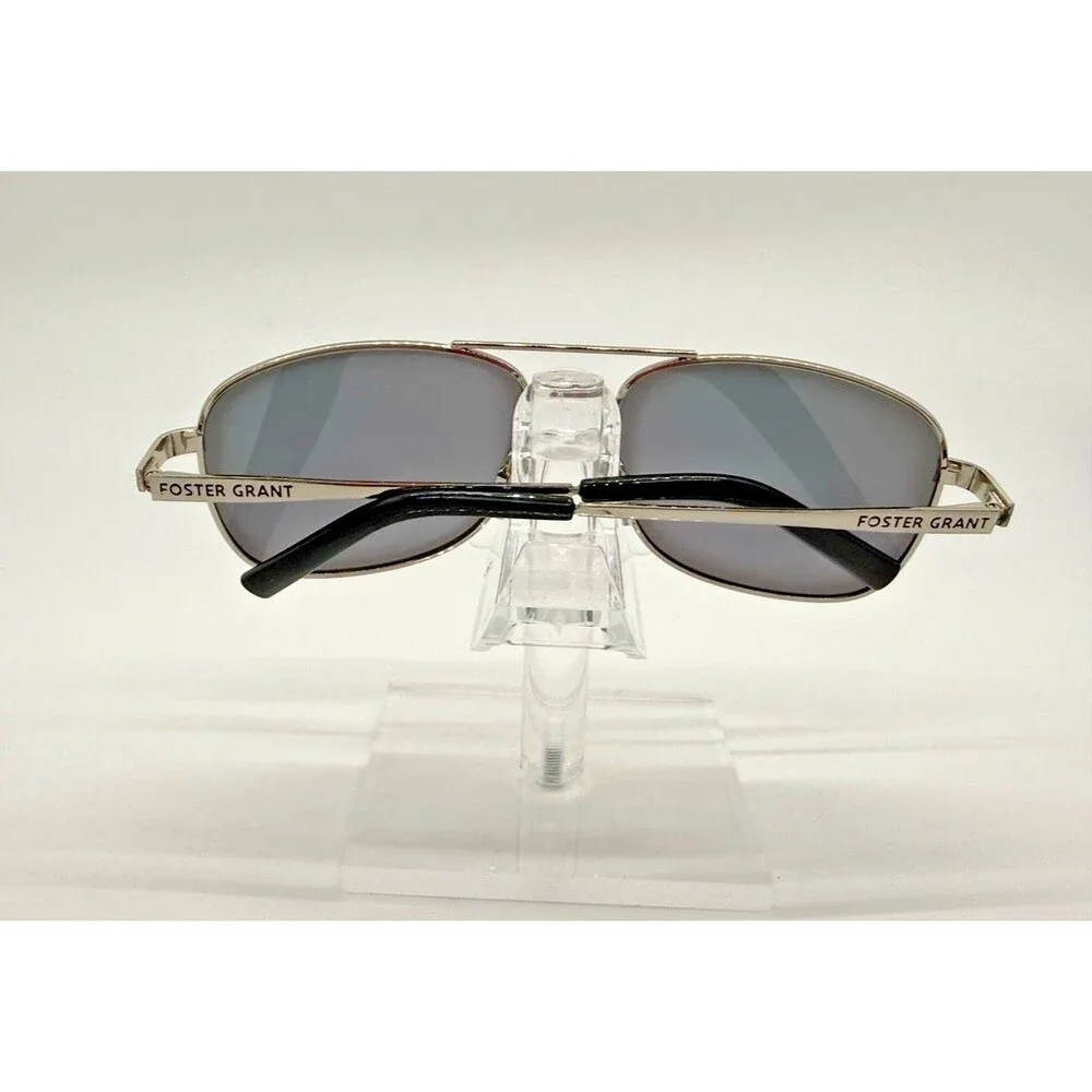 Foster Grant Black Metal‎ Aviator Sunglasses w/ Ray-Ban Hard Case & Cloth Men